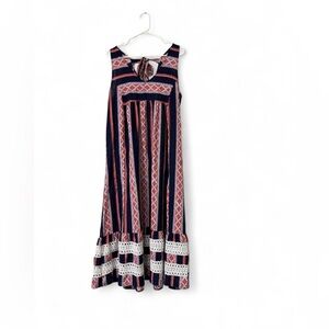 Sand& Spirit Elegant Patterned Maxi Dress. Size S
